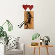 Väggdekor Trä Wallity Banksy Valnöt/Svart Trä 50x80 cm - Dekorationer, prydnadsföremål - 8683743421169 - 3