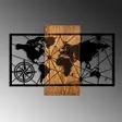 Väggdekor Trä Wallity World Map 3-M Valnöt/Svart Trä 57x84 cm - Dekorationer, prydnadsföremål - 8683742112419 - 5