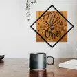 Väggdekor Trä Wallity Life Begins After Coffee Valnöt/Svart Trä/Metall 54x54 cm - Dekorationer, prydnadsföremål - 8681875866759 - 2