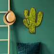 Väggdekor Trä Wallity Cactus Grön Vit MDF 34x1,6x45 cm - Dekorationer, prydnadsföremål - 8683342206709 - 2