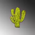 Väggdekor Trä Wallity Cactus Grön Vit MDF 34x1,6x45 cm - Dekorationer, prydnadsföremål - 8683342206709 - 5