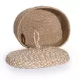 Dekorationslåda, naturbeige, 25 cm bred, 15 cm hög, 34 cm djup, handgjord, 100 % bomull - Förvaringslådor och korgar - 8683743770229 - 1