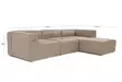 Hörnsoffa Atelier del Sofa Fora Brun Linne 297x190x66 cm - Soffor - 8683742689539 - 19