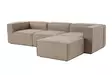 Hörnsoffa Atelier del Sofa Fora Brun Linne 297x190x66 cm - Soffor - 8683742689539 - 8