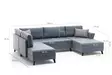 Hörnbäddsoffa Atelier del Sofa Efsun Antracit Polyester Linne 300x202x78 cm - Soffor - 8682870658899 - 12
