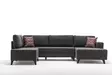 Hörnbäddsoffa Atelier del Sofa Efsun Antracit Polyester Linne 300x202x78 cm - Soffor - 8682870658899 - 10