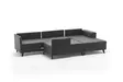 Hörnbäddsoffa Atelier del Sofa Efsun Antracit Polyester Linne 300x202x78 cm - Soffor - 8682870658899 - 8