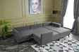 Hörnbäddsoffa Atelier del Sofa Efsun Antracit Polyester Linne 300x202x78 cm - Soffor - 8682870658899 - 4