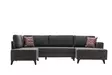 Hörnbäddsoffa Atelier del Sofa Efsun Antracit Polyester Linne 300x202x78 cm - Soffor - 8682870658899 - 7