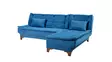 Hörnbäddsoffa Atelier del Sofa Kelebek Mörkblå Tyg 225x160x86 cm - Soffor - 8681875597639 - 6