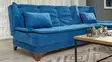 Hörnbäddsoffa Atelier del Sofa Kelebek Mörkblå Tyg 225x160x86 cm - Soffor - 8681875597639 - 4