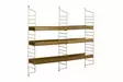 Vägghylla Hanah Home Cm068a Guld Metall 98x21x100 cm - Vägghyllor - 8684283715329 - 1