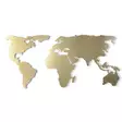 Väggdekor Metall Wallity World Map Silhouette Guld Metall 60x120 cm - Dekorationer, prydnadsföremål - 8681875167849 - 1