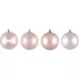Kuusenpallo 8 cm 8 kpl vaaleanpunainen mix - Juldekorationer och textilier - 6410416370439 - 1