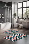Badrumsmatta Set Mijölnir Flerfärgad 100% Polyester Halkfri Antibakteriell 40x60 cm & 60x100 cm - Badrumsmattor och våtrumsmattor - 8684283195909 - 2