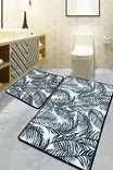 Badrumsmatta Set Mijölnir Flerfärgad 100% Polyester Antibakteriell Halkfri Maskintvättbar 40x60 cm & 50x60 cm - Badrumsmattor och våtrumsmattor - 8684282009849 - 1