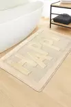 Badrumsmatta Mijölnir Krämvit 100% Polypropylen Halkfri 60x100 cm - Badrumsmattor och våtrumsmattor - 8684283557509 - 4