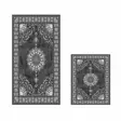 Badrumsmatta Set Mijölnir Grå 100% Polyester Halkfri Antibakteriell Lättstädad 50x60 cm & 60x100 cm - Badrumsmattor och våtrumsmattor - 8683342421409 - 1