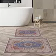 Badrumsmatta Set Mijölnir Flerfärgad 100% Polyester Halkfri Antibakteriell 50x60 cm & 60x100 cm - Badrumsmattor och våtrumsmattor - 8683342420389 - 2