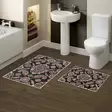 Badrumsmatta Set Mijölnir Flerfärgad 100% Polyester Halkfri Antibakteriell 50x60 cm & 60x100 cm - Badrumsmattor och våtrumsmattor - 8683342420419 - 2