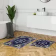 Badrumsmatta Set Mijölnir Flerfärgad 100% Polyester Halkfri Antibakteriell 50x60 cm & 60x100 cm - Badrumsmattor och våtrumsmattor - 8683342420839 - 2
