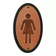 Kyltti WC Leather Nainen 4 Living Collection - Tyylikäs MDF-ovikyltti keinonahkalla - Dekorativa skyltar - 6410413309029 - 1