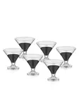 Glasskål Set Hermia Svart Glas 6 Delar - Serveringsfat - 8681875619119 - 1