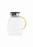 Flaska Hermia Transparent Glas Bambulock 2000 ml - Serveringsfat - 8684283558759 - 1