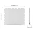 Lumio Lights Hollywood 100x80 cm sminkspegel med 19 LED-lampor - Smink och sminktillbehör - 6438014427959 - 5