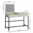 Sminkbord Hanah Home Linda Travertine Spånskiva 100x45x75 cm - Toalettbord - 8684283031429 - 5
