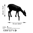Metalldekoration Aberto Design Gazelle Svart Metall 64x72 cm - Trädgårdsdekorationer - 8684282825319 - 6