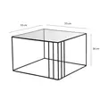 Soffbord Hanah Home Outline Svart Härdat Glas Metall 55x36x55 cm - Soffbord - 8682870968929 - 8