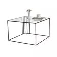 Soffbord Hanah Home Outline Svart Härdat Glas Metall 55x36x55 cm - Soffbord - 8682870968929 - 1