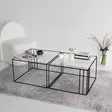 Soffbord Hanah Home Outline Svart Härdat Glas Metall 55x36x55 cm - Soffbord - 8682870968929 - 5