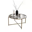 Soffbord Hanah Home Gold Sun S404F Guld Härdat Glas 83x40x83 cm - Soffbord - 8682870660519 - 1