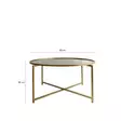 Soffbord Hanah Home Gold Sun S404F Guld Härdat Glas 83x40x83 cm - Soffbord - 8682870660519 - 8