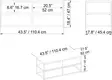 Soffbord Hanah Home Forteaus Guld Spånskiva 110,4x47x52 cm - Soffbord - 8681875921519 - 5