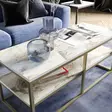 Soffbord Hanah Home Forteaus Guld Spånskiva 110,4x47x52 cm - Soffbord - 8681875921519 - 4