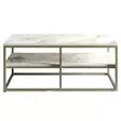 Soffbord Hanah Home Forteaus Guld Spånskiva 110,4x47x52 cm - Soffbord - 8681875921519 - 1