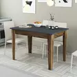 Matbord Hanah Home Kiev 504 Valnöt Antracit Spånskiva 110x75x72 cm - Matbord - 8683743327409 - 2