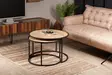 Sidobord Hanah Home Tambur Ek Spånskiva 80x50x80 cm 66x43x66 cm - Sidobord och extrabord - 8681875561869 - 2