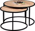 Sidobord Hanah Home Tambur Ek Spånskiva 80x50x80 cm 66x43x66 cm - Sidobord och extrabord - 8681875561869 - 1