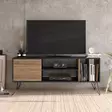 TV-bänk Hanah Home Mistico Valnöt Svart Spånskiva 140x58,7x35,5 cm - TV-bänkar - 8681875670479 - 3