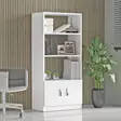 Bokhylla Hanah Home Vo4 W Vit Spånskiva 64x140x35,5 cm - Bokhyllor - 8683342404969 - 2