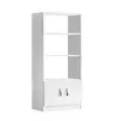 Bokhylla Hanah Home Vo4 W Vit Spånskiva 64x140x35,5 cm - Bokhyllor - 8683342404969 - 1