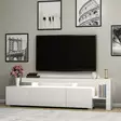 TV-bänk Hanah Home Beliz Vit Spånskiva 192x53x37 cm - TV-bänkar - 8683342170499 - 5