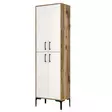 Förvaringsskåp Hanah Home Berlin A Valnöt Vit Spånskiva 60x200x35 cm - Skåp och byråer - 8683342170109 - 1