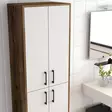Förvaringsskåp Hanah Home Berlin A Valnöt Vit Spånskiva 60x200x35 cm - Skåp och byråer - 8683342170109 - 4