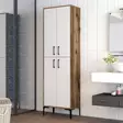 Förvaringsskåp Hanah Home Berlin A Valnöt Vit Spånskiva 60x200x35 cm - Skåp och byråer - 8683342170109 - 2