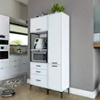 Förvaringsskåp Hanah Home JE143 Vit Spånskiva 100x198,6x40 cm - Skåp och byråer - 8684283108749 - 6